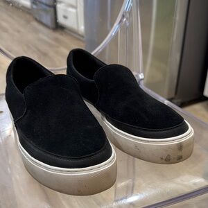 Ugg slip ons Black Suede Slip-On Men's Shoes